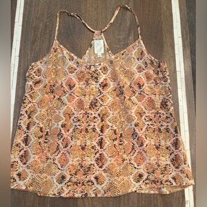 NWT Anthropologie (by Eloise) Silk Snake Print Camisole (Size Medium)